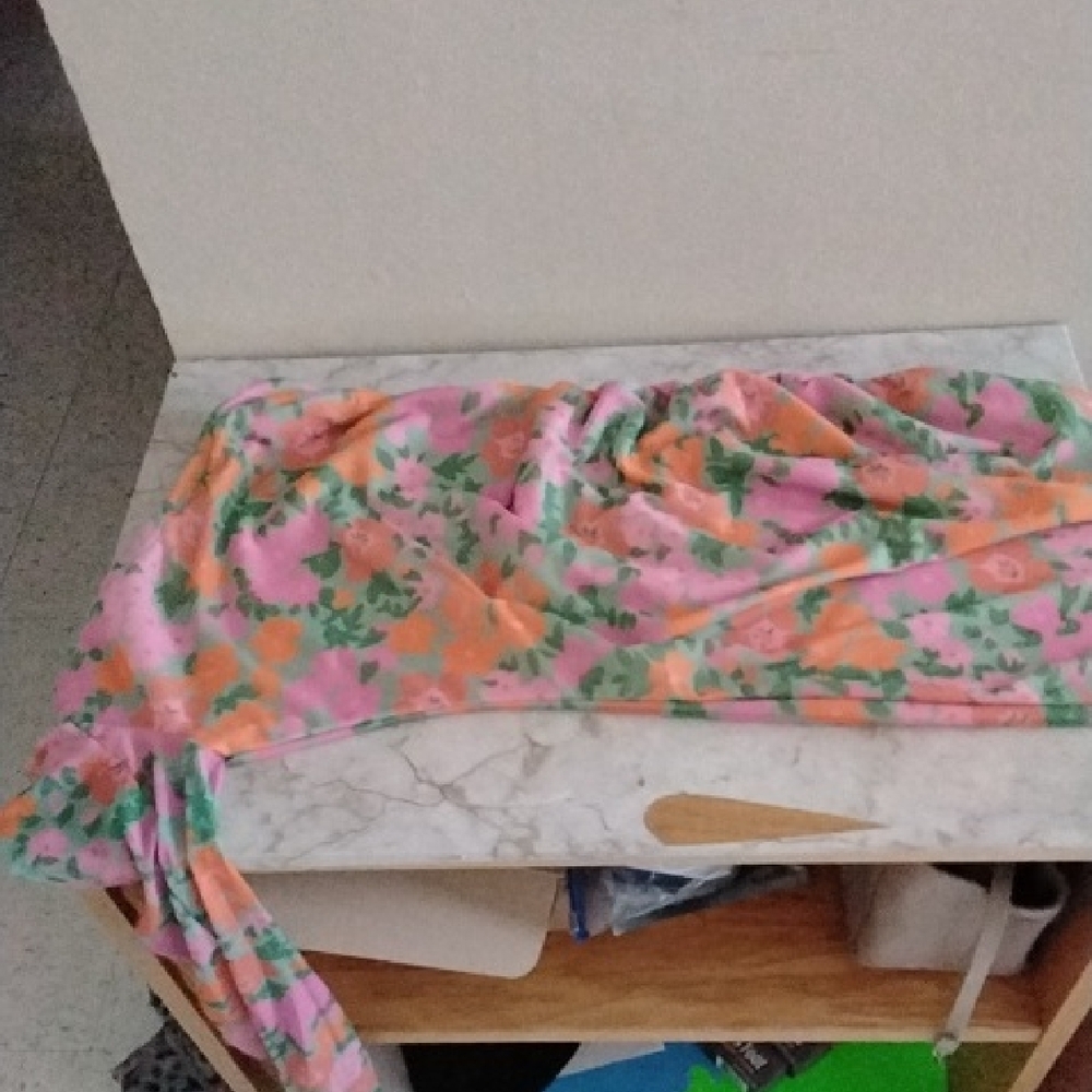 Floral Pink and Orange Dress
